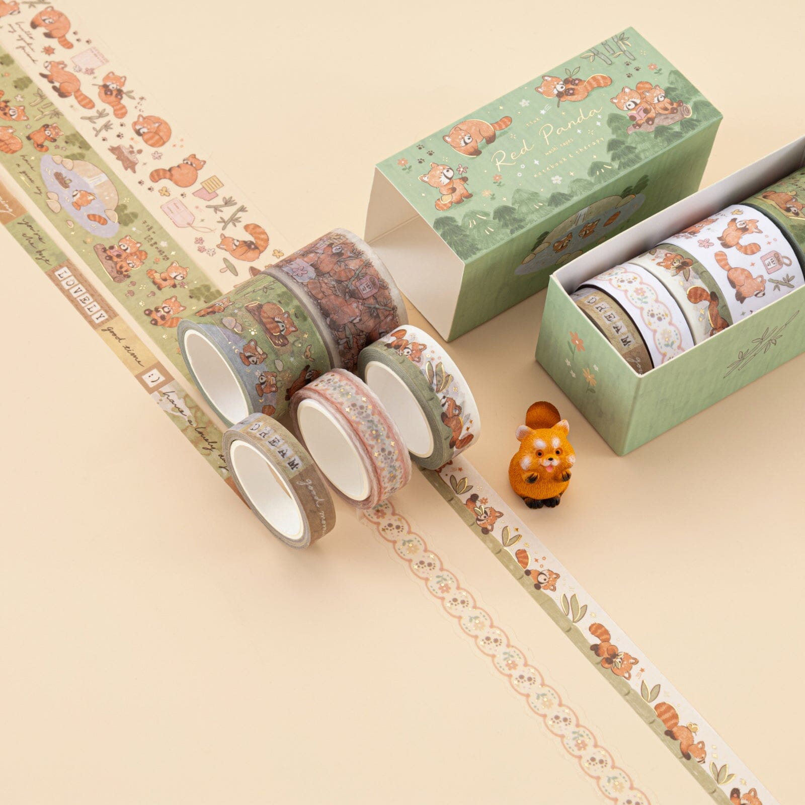 Tsuki 'Red Panda' Washi Tape Set ☾