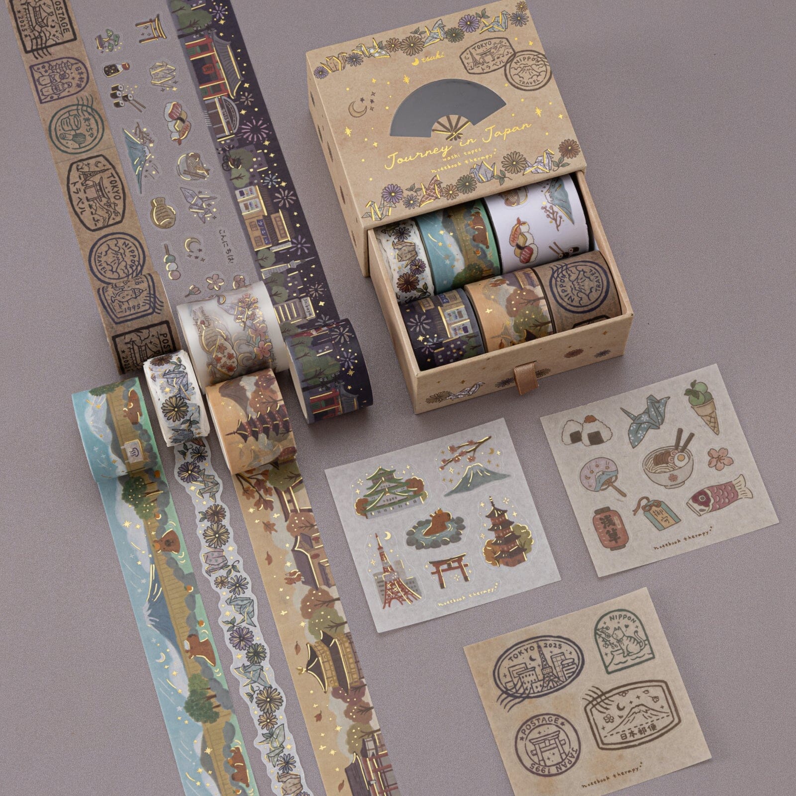 Tsuki 'Journey in Japan' Washi Tape Set ☾