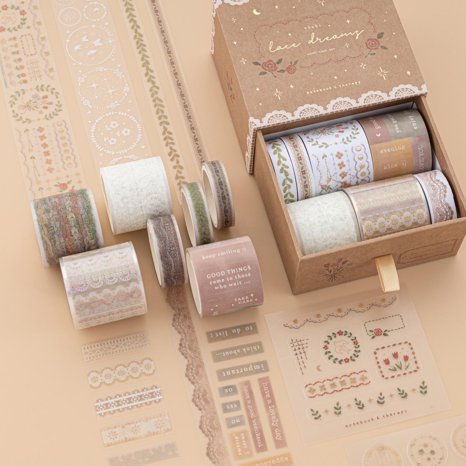Tsuki 'Lace Dreams' Washi Tape Set ☾