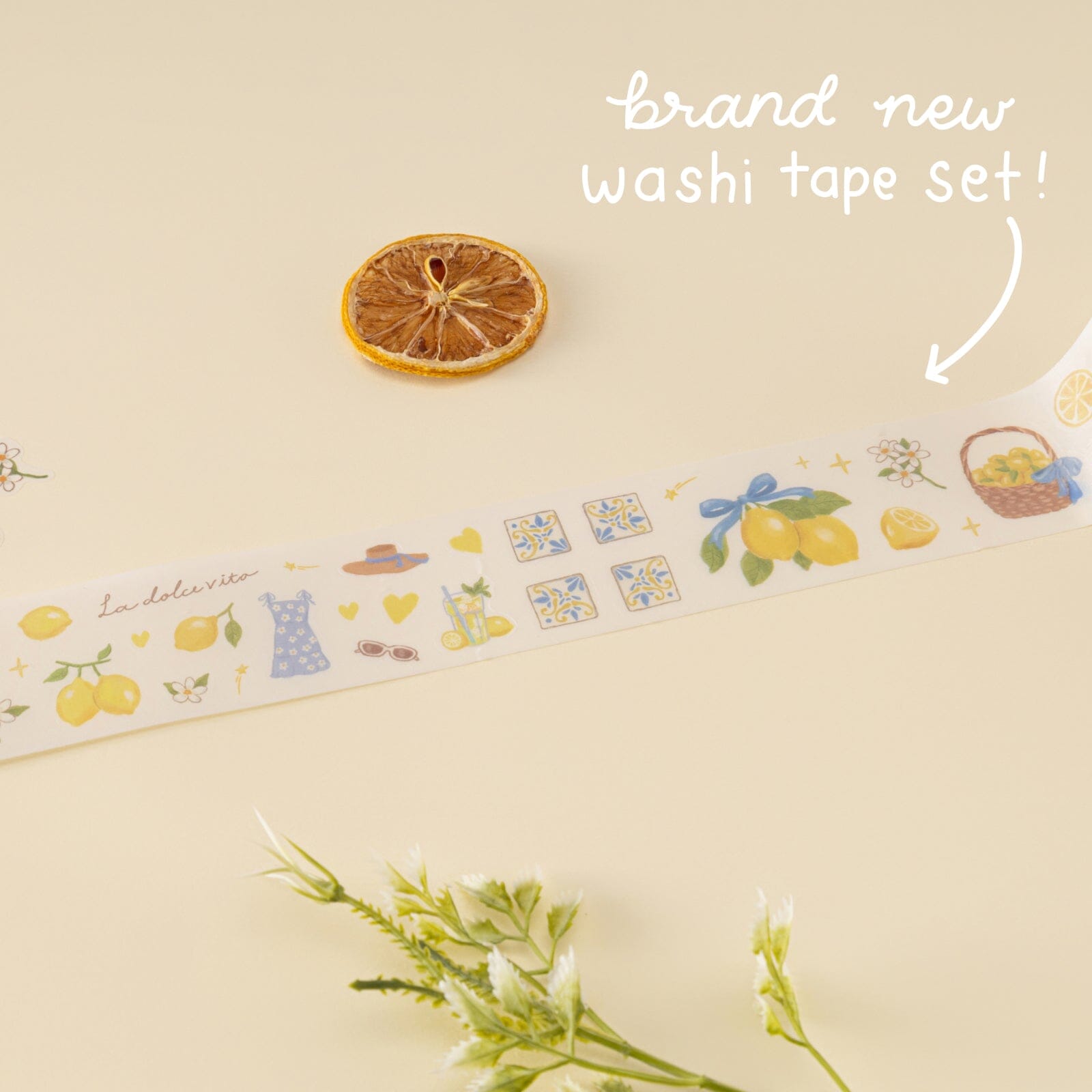 Tsuki 'Summer in Italy' Washi Tape Set ☾
