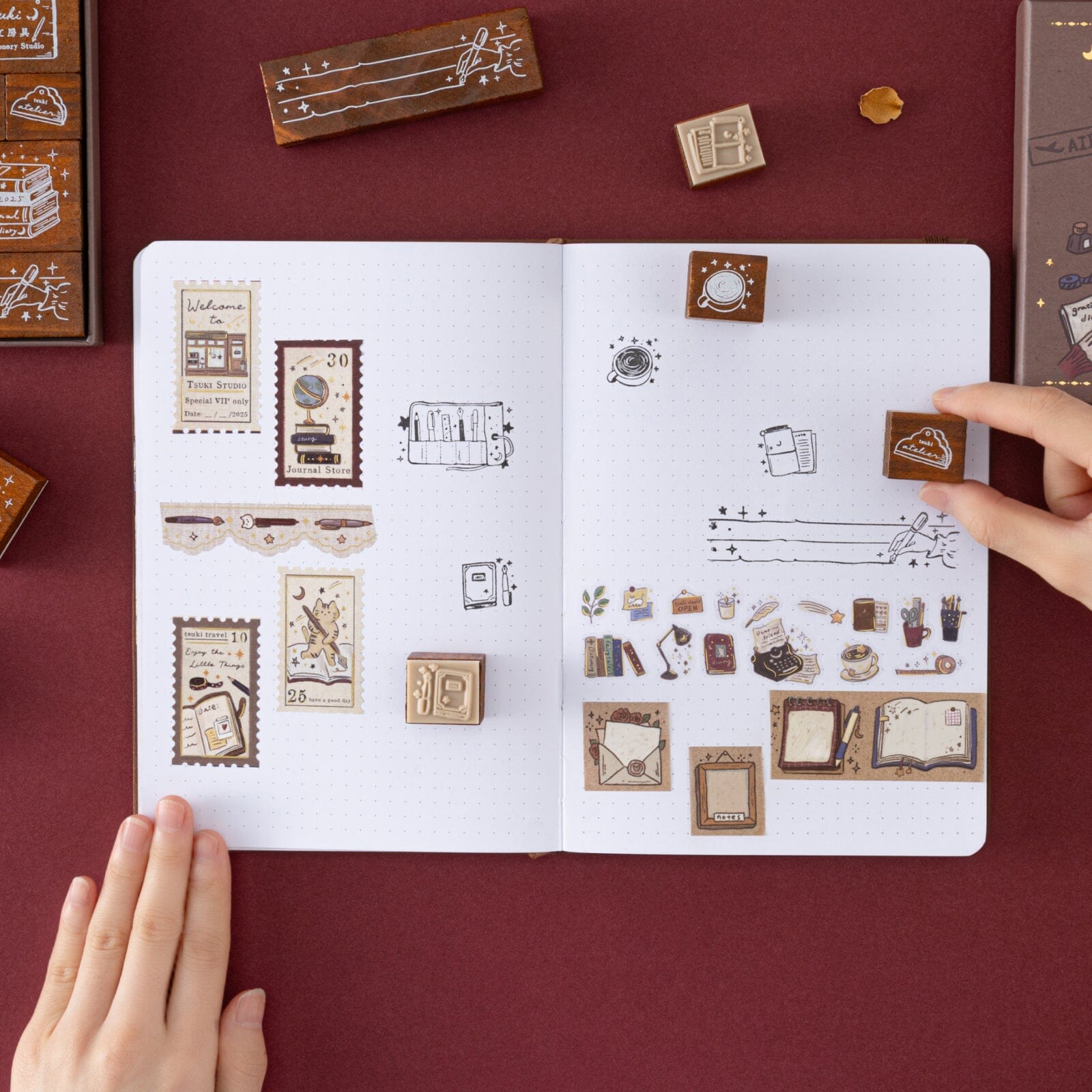 Tsuki 'Tsuki Studio' Bullet Journal Stamp Set ☾