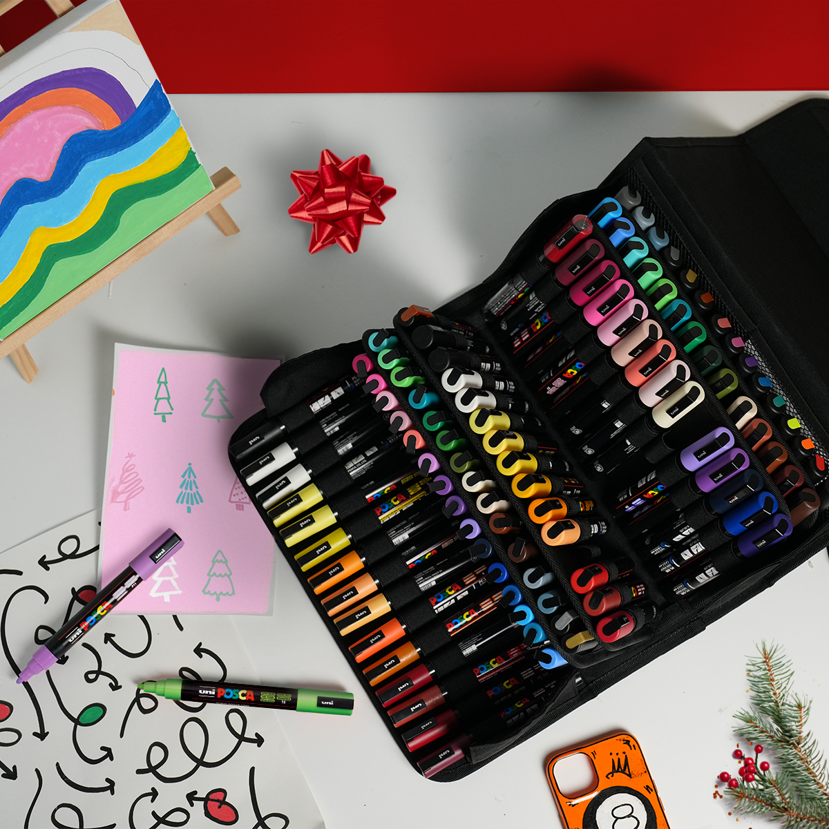 uni® POSCA® Exclusive Special Edition Set, 105 Count Kit including 3M & 5M Colours
