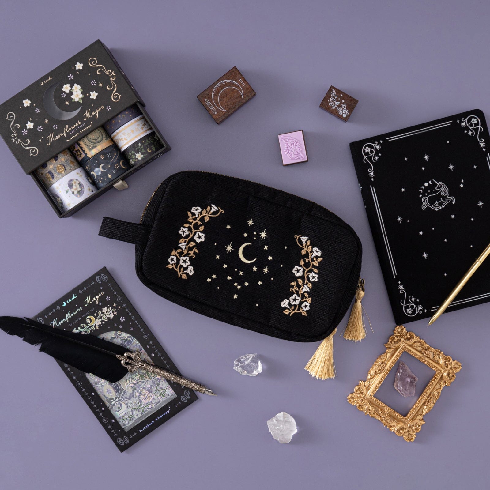 Tsuki 'Moonflower Magic' Travel Pen Pouch ☾
