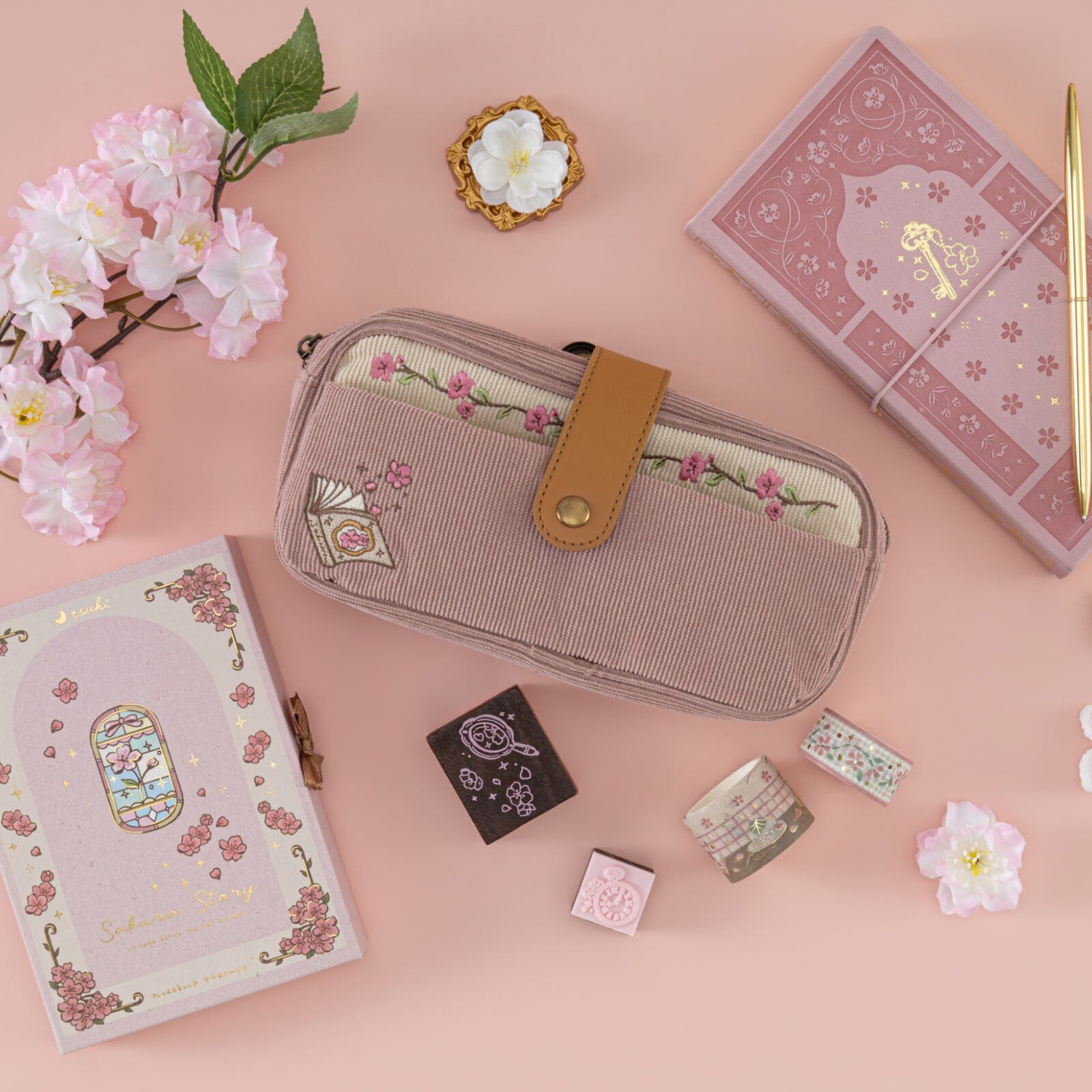 Tsuki 'Sakura Story' Pen Pouch ☾