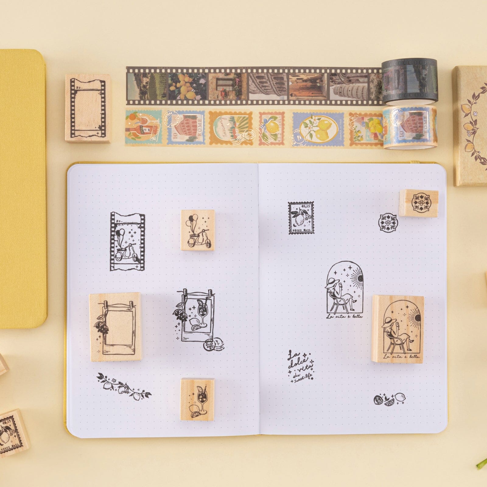 Tsuki 'Summer in Italy' Bullet Journal Stamp Set ☾