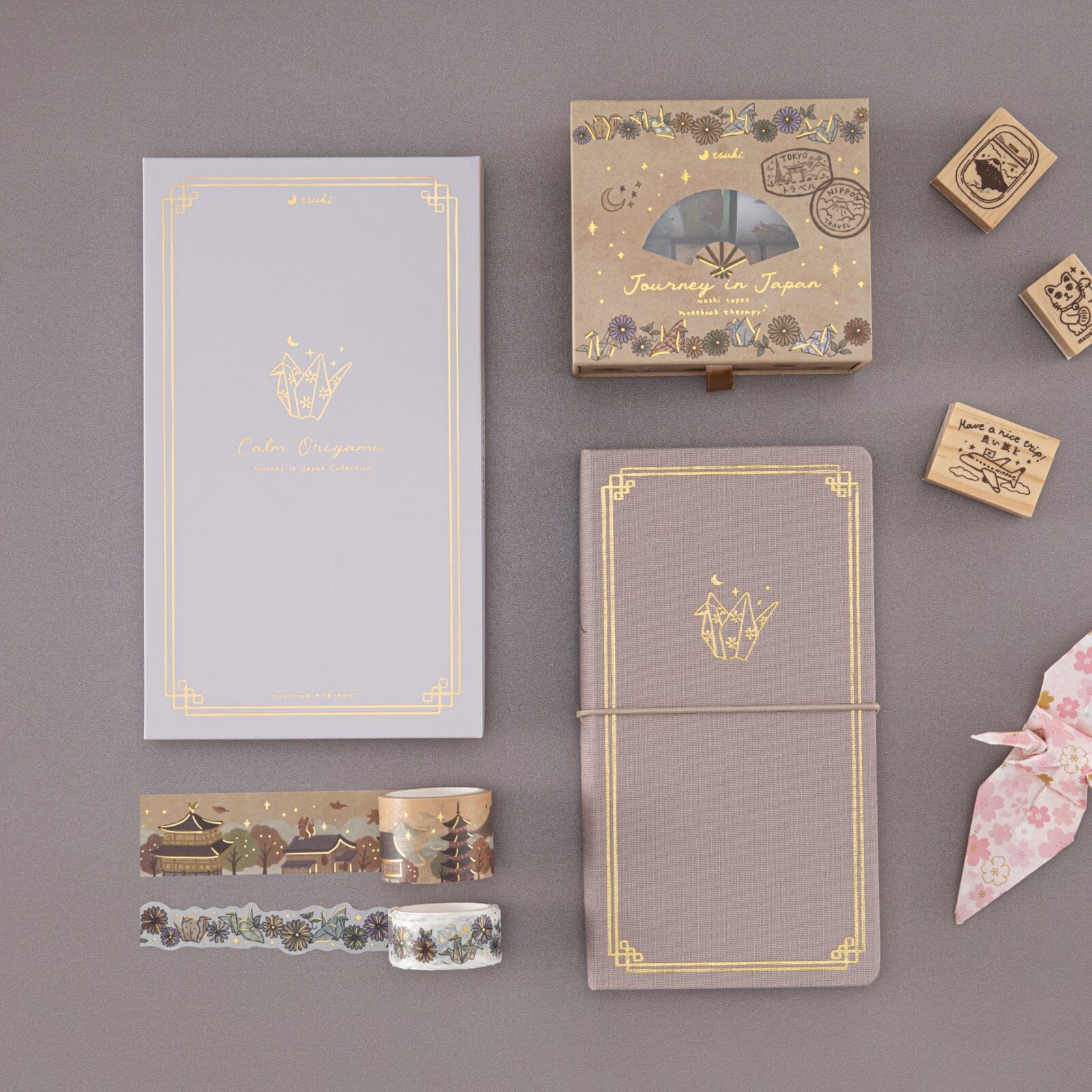 Tsuki ‘Calm Origami’ Travel Notebook ☾