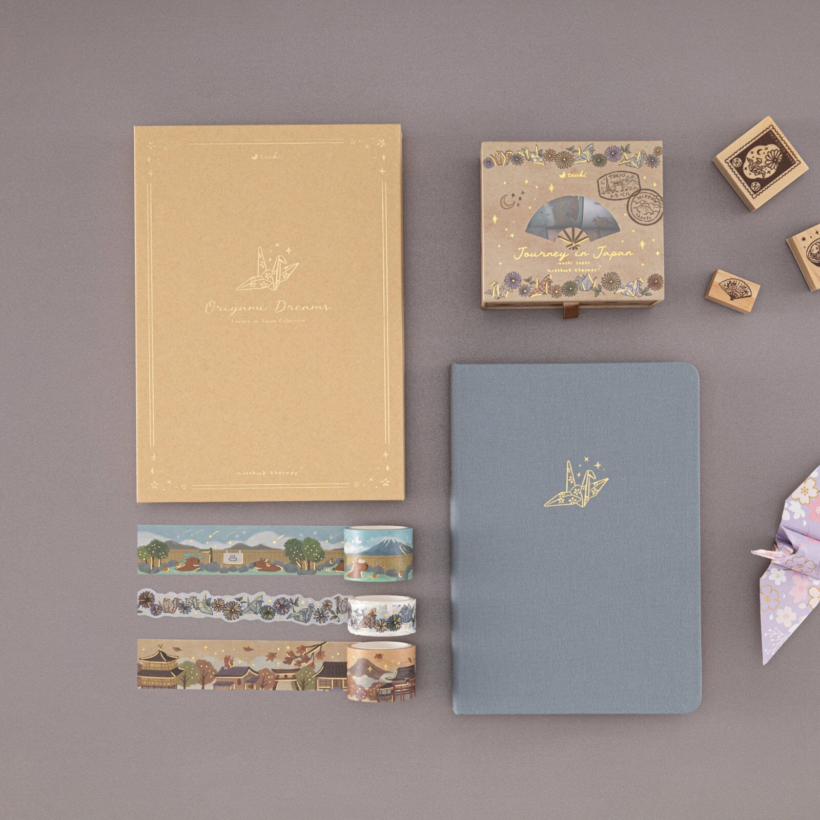 Tsuki 'Origami Dreams' Kraft Paper A5 Bullet Journal ☾