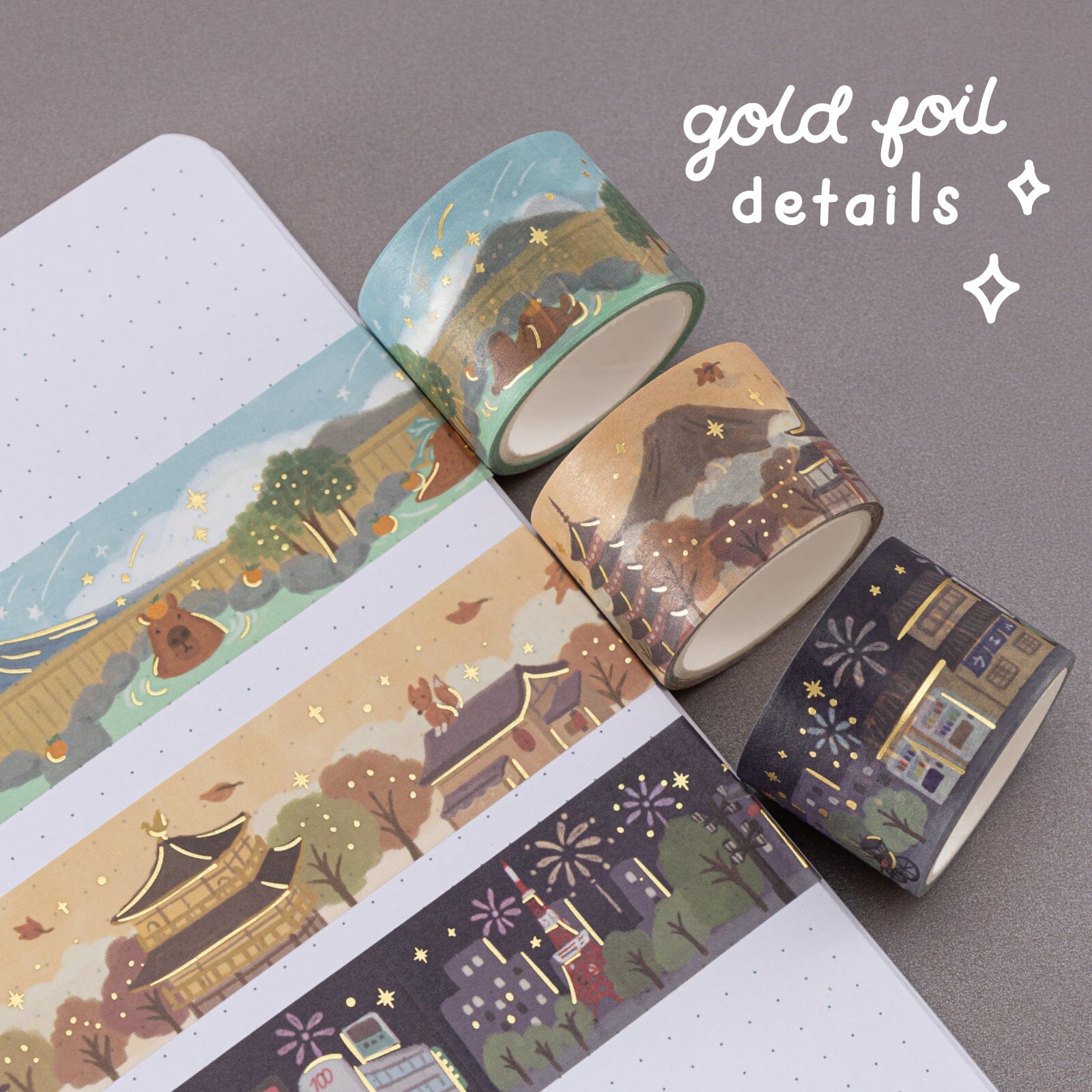 Tsuki 'Journey in Japan' Washi Tape Set ☾