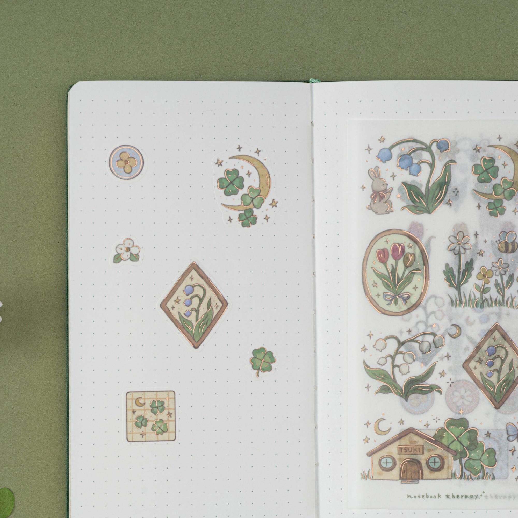Tsuki ‘Soft Lily’ Limited Edition Luxury Travel Notebook ☾