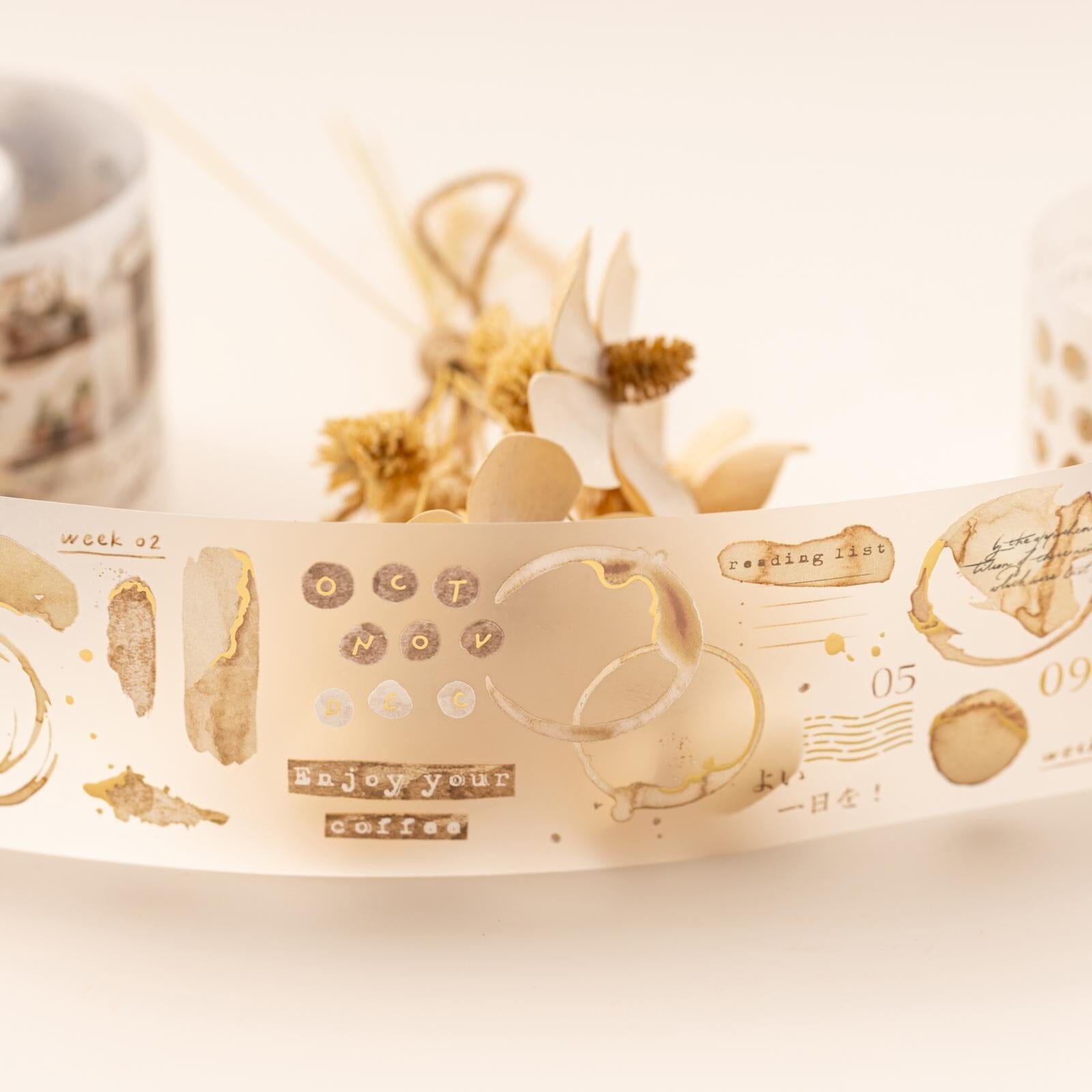 Hinoki - 'Into the Cafe' PET Decorative Tape Set