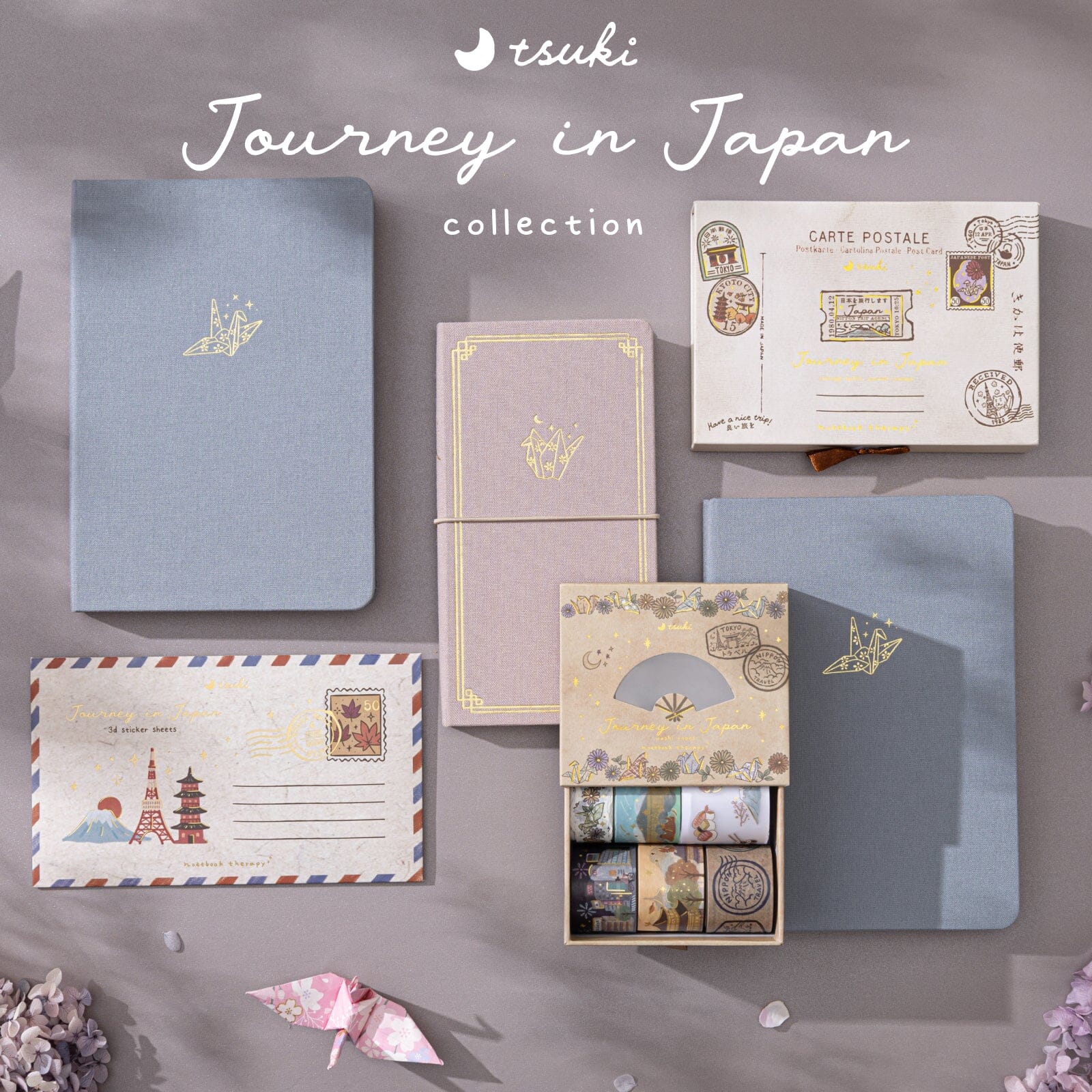 Tsuki 'Origami Dreams' Kraft Paper A5 Bullet Journal ☾