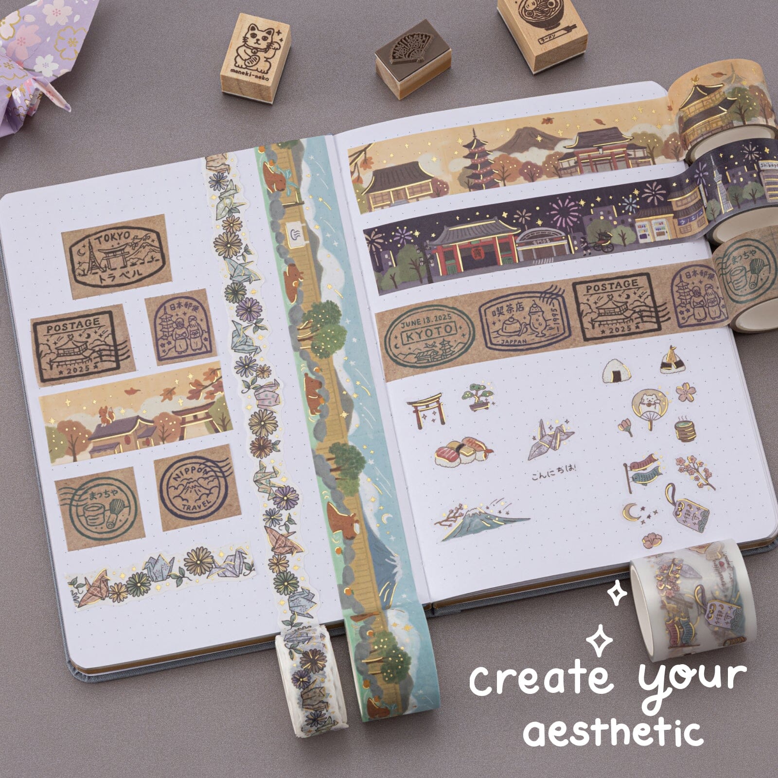 Tsuki 'Journey in Japan' Washi Tape Set ☾
