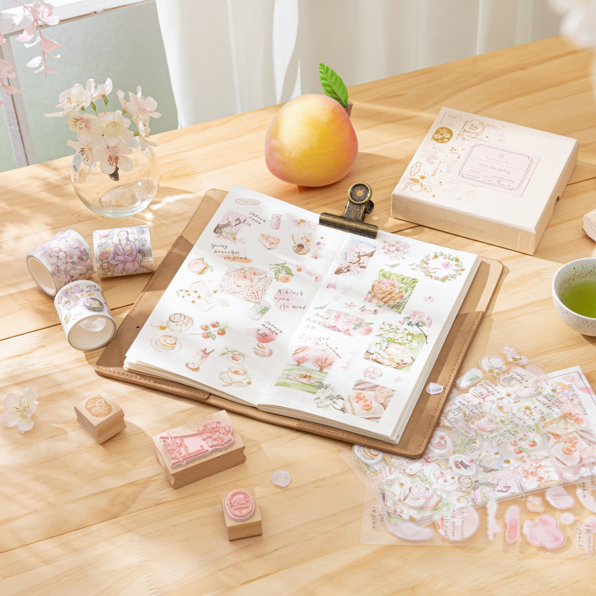 Hinoki - 'Into the Spring' Engraved Wooden Stamp Set
