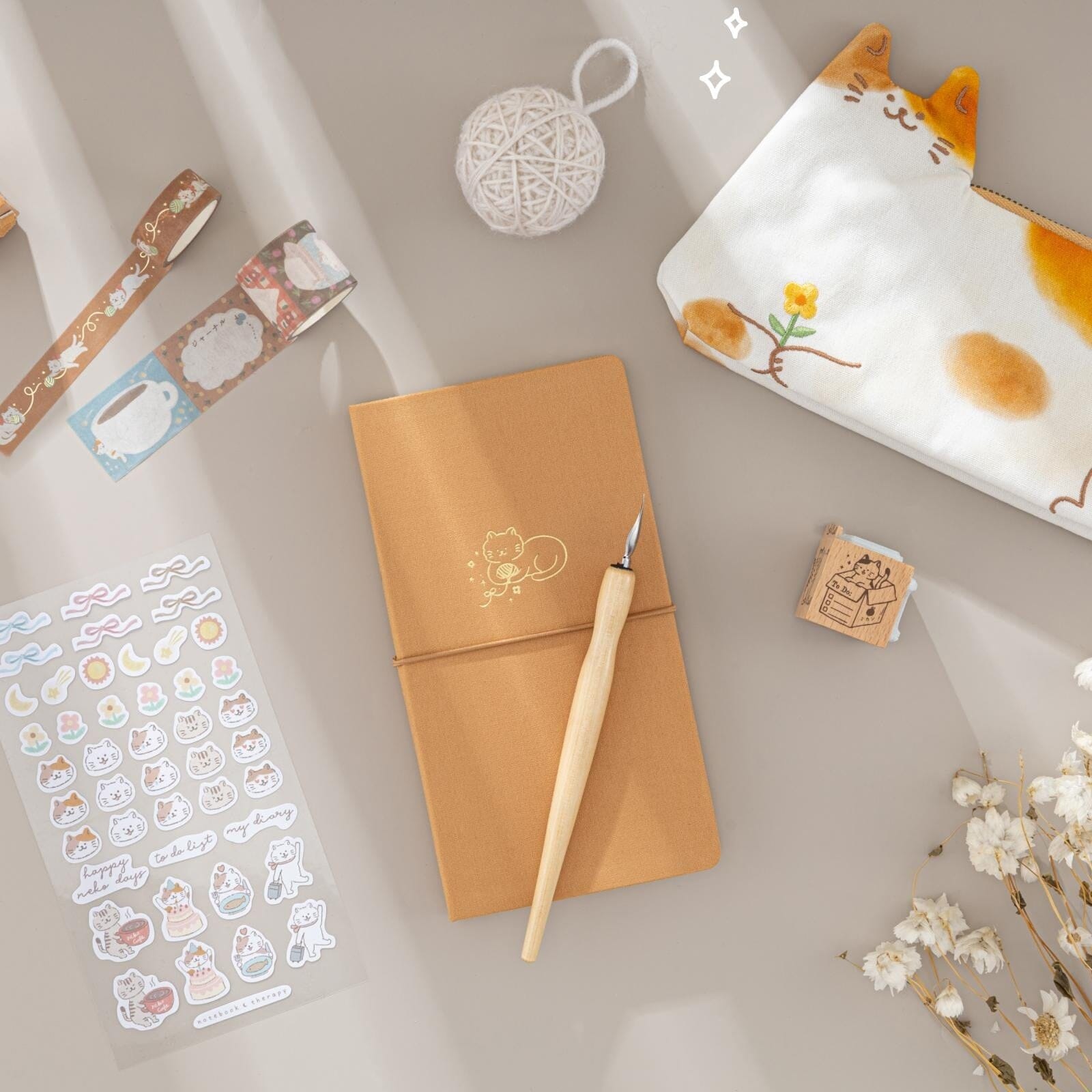 Tsuki 'Neko Days' Travel Notebook Gift Set ☾