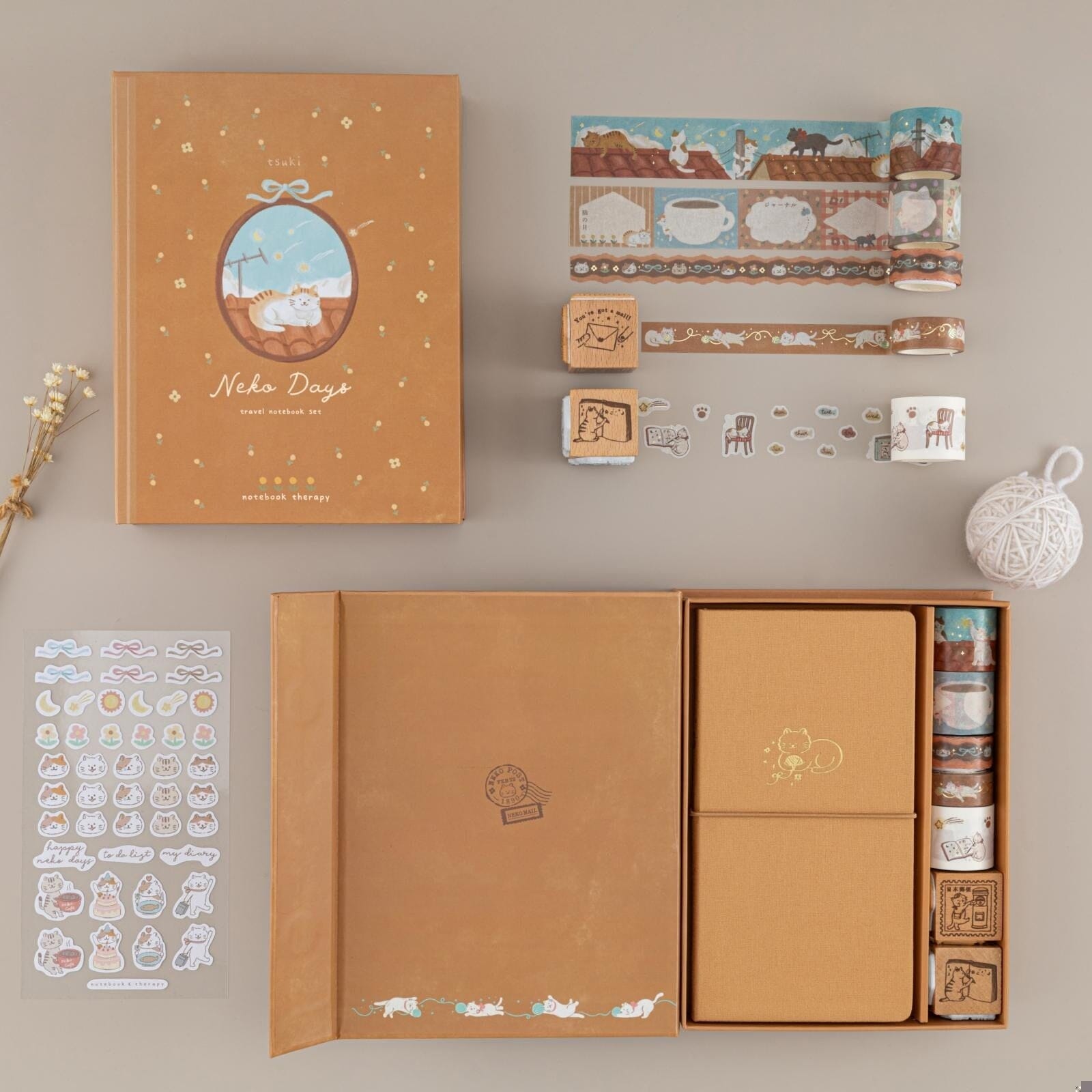 Tsuki 'Neko Days' Travel Notebook Gift Set ☾
