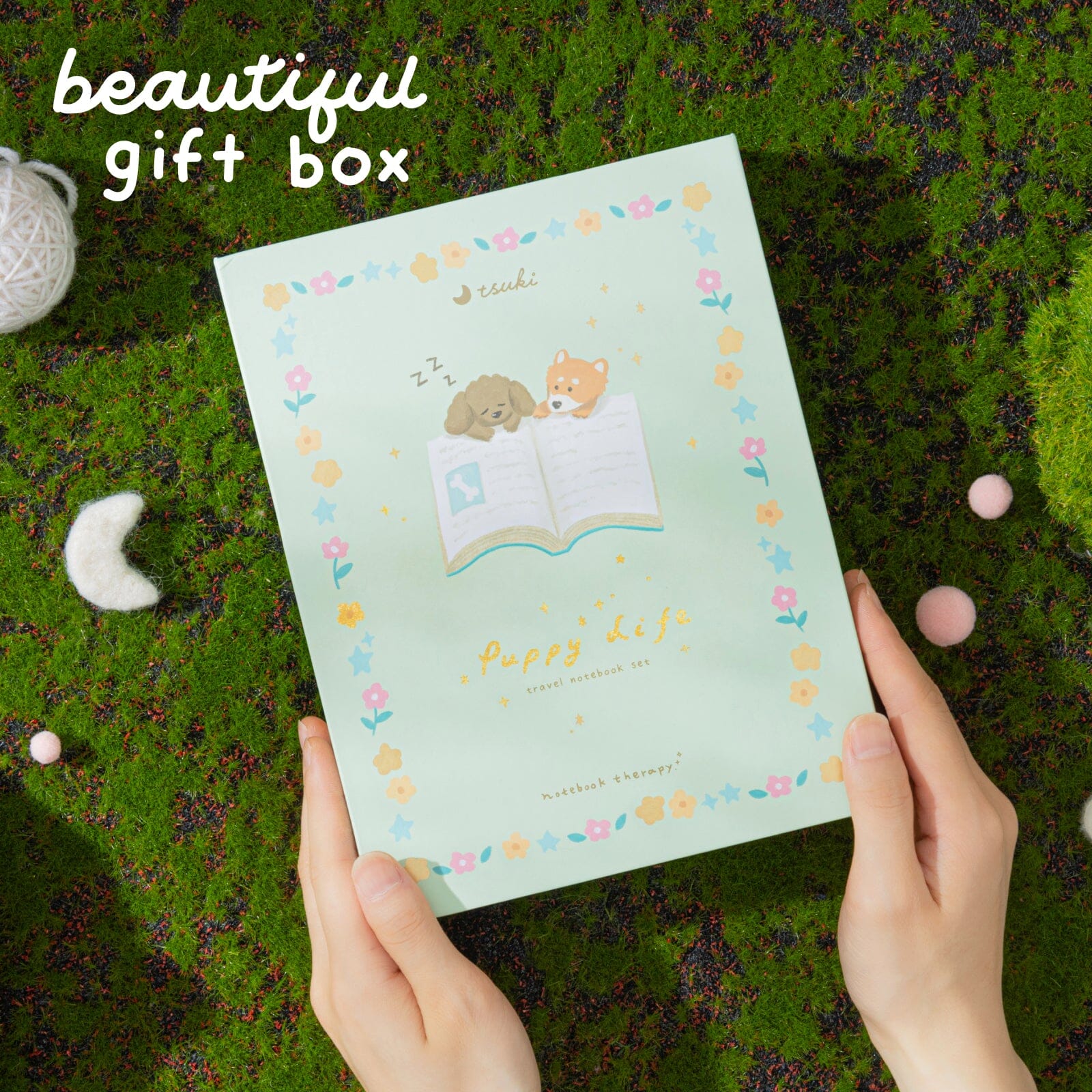 Tsuki 'Puppy Life' Travel Notebook Gift Set ☾