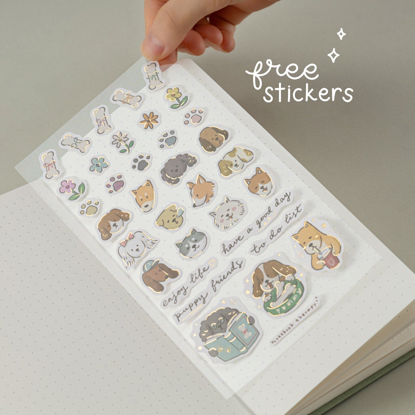 Tsuki 'Puppy Life' Travel Notebook Gift Set ☾