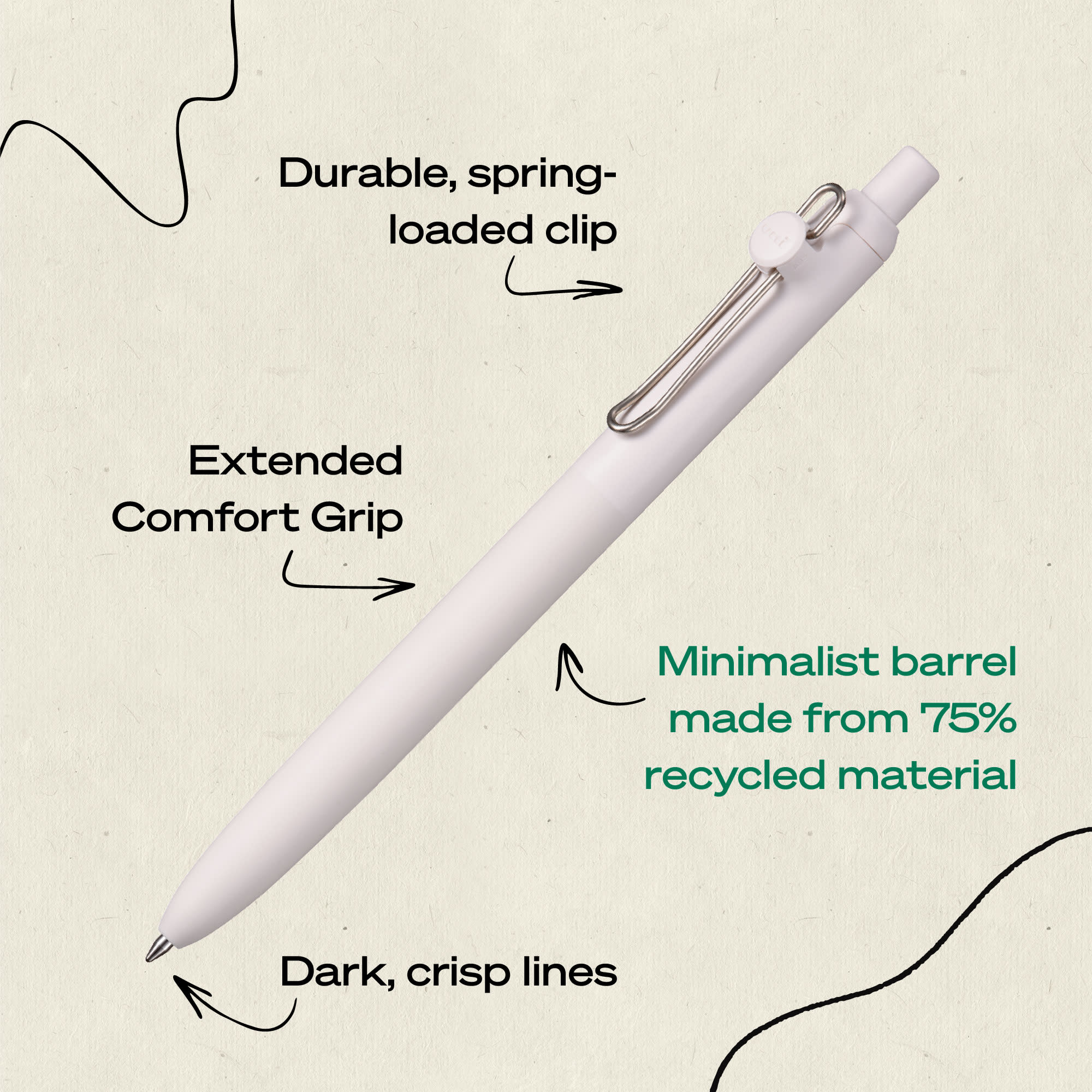 uniball™ Zento, 0.7 mm, Liquid Gel Ink Retractable Pens