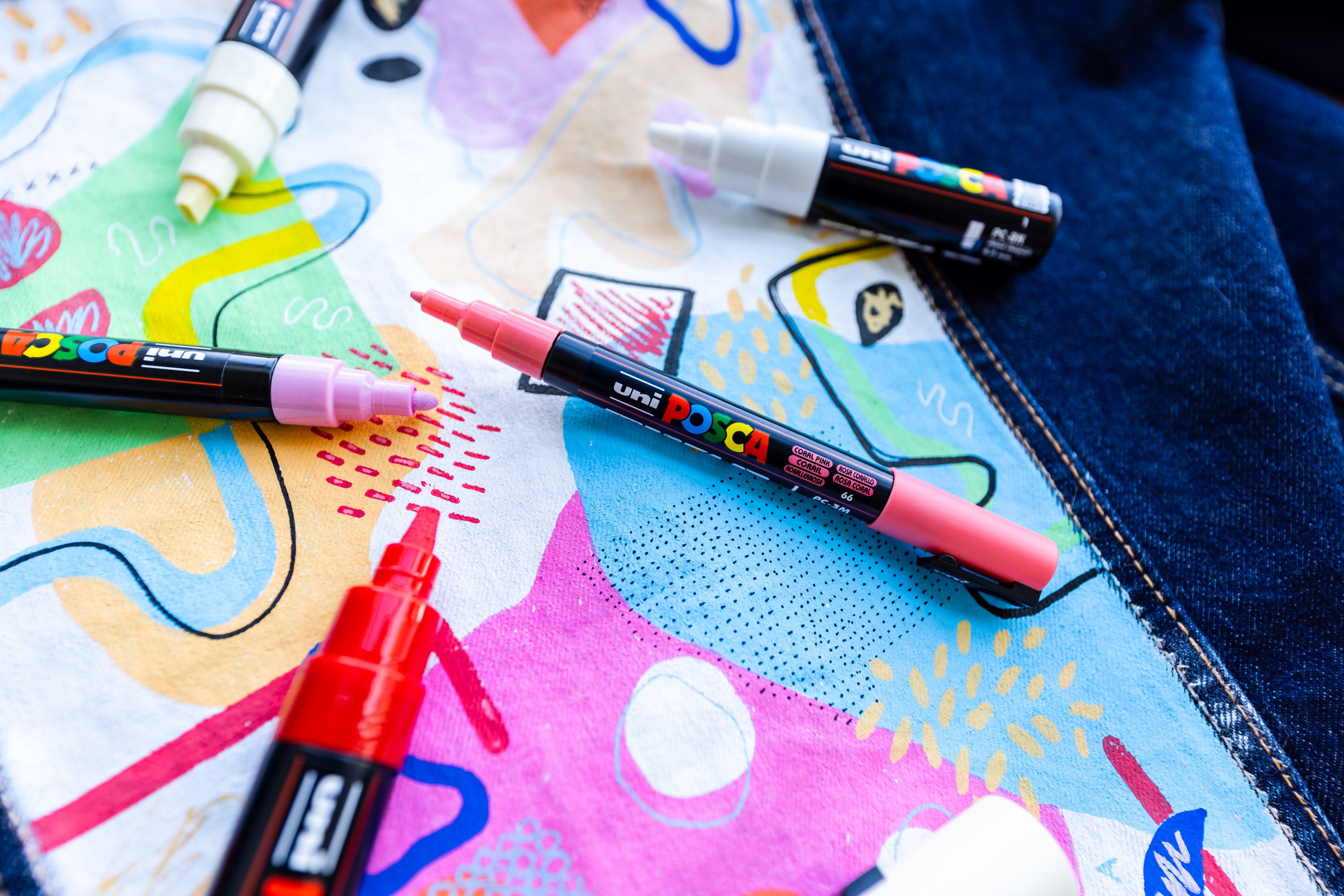 uni® POSCA® PC-5M Water-Based Paint Markers with Display Caddy
