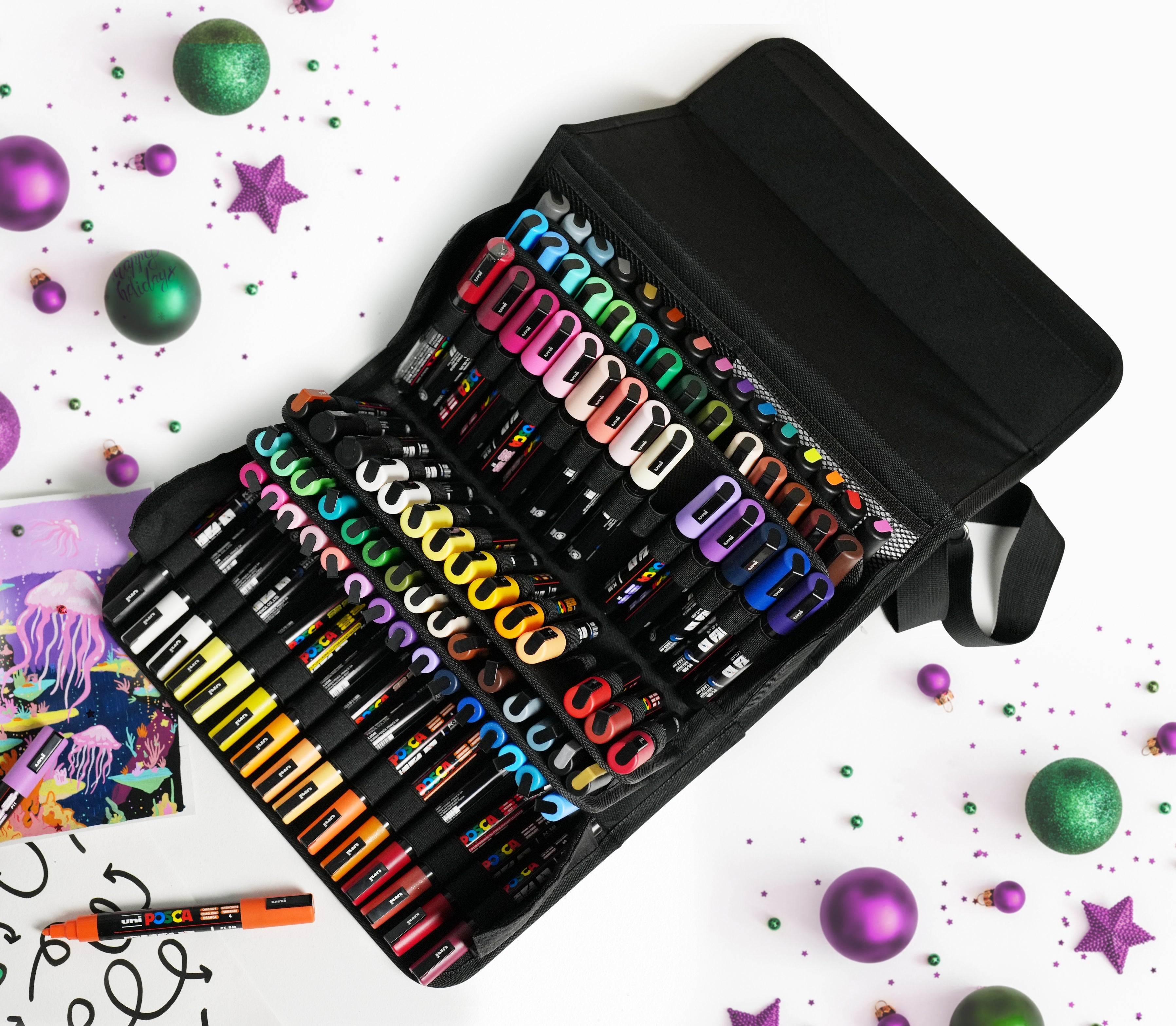uni® POSCA® Exclusive Special Edition Set, 105 Count Kit including 3M & 5M Colours