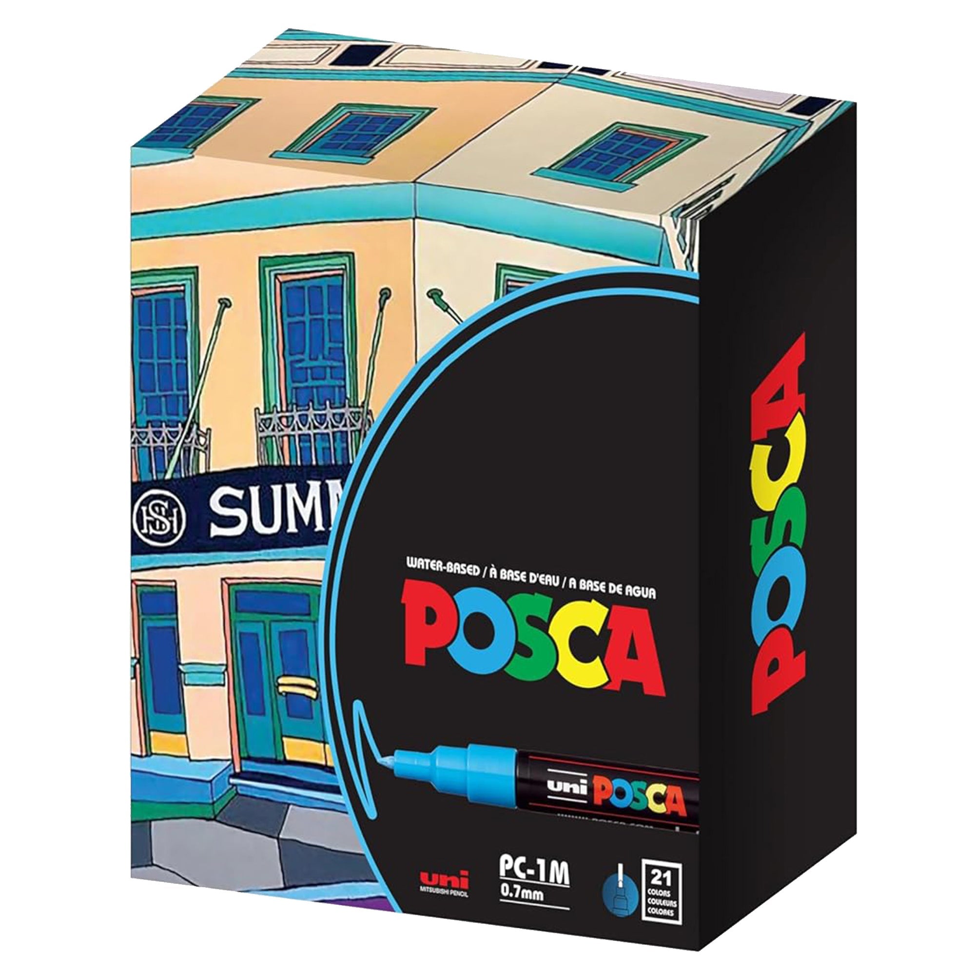 uni® POSCA® PC-1M, Water-Based Paint Markers (21 Pack)